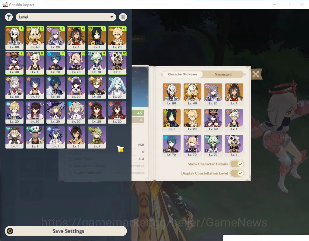 Genshin Impact Accounts ASIA|AR 45|2 limited 23*4Character|[Arlecchino,Xil image 2