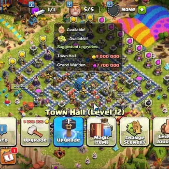 Clash of Clans Accounts High-End LV 104|TH 12 MAX|HH 6|Limited Skin|BK 65,AQ 65,MP 40,GW 36|Painter Scenery|CN OFF|223