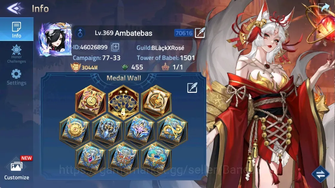 Mobile Legends: Adventure Accounts Global 706xx | Lv.369 | 236M Power | Camp 67-34|Vip 10 | 9 Nexus | 83 Awaken | 9 UR | 11 1