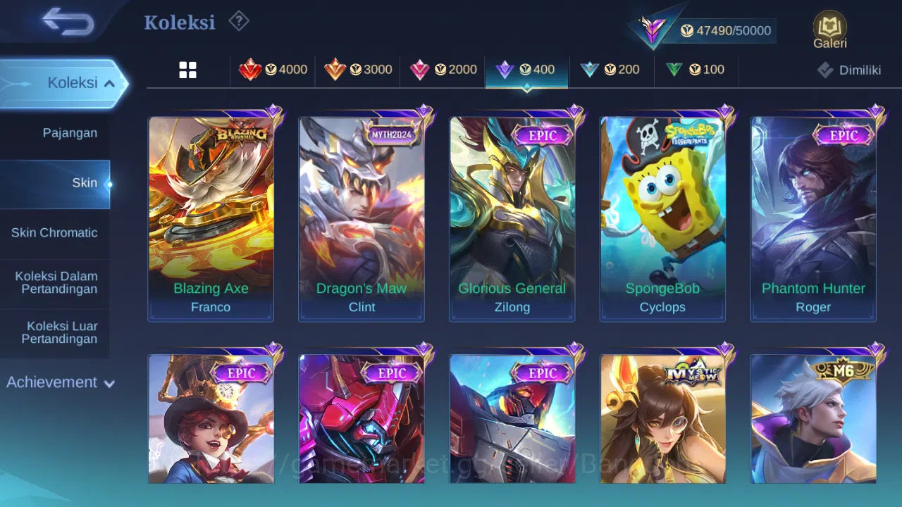 Mobile Legends: Bang Bang Accounts Hero 131 | skin 226 | kof karina | transformers ro image 13