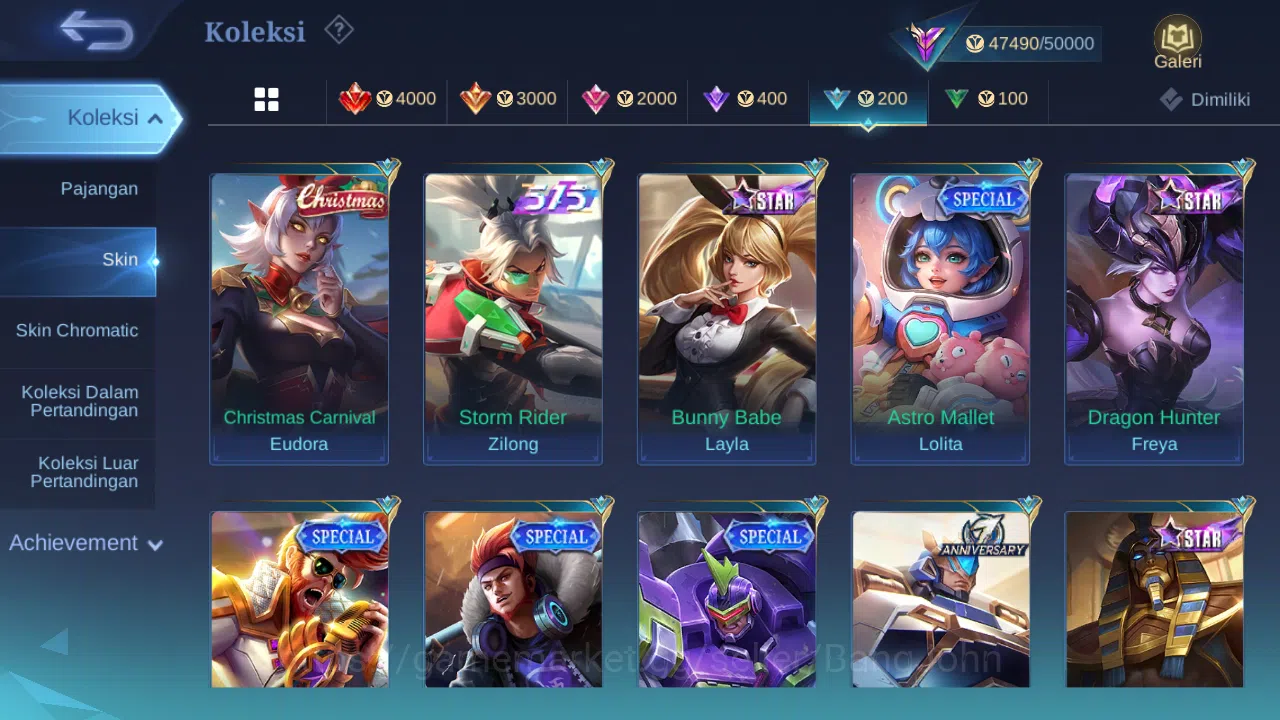 Mobile Legends: Bang Bang Accounts Hero 131 | skin 226 | kof karina | transformers ro image 17