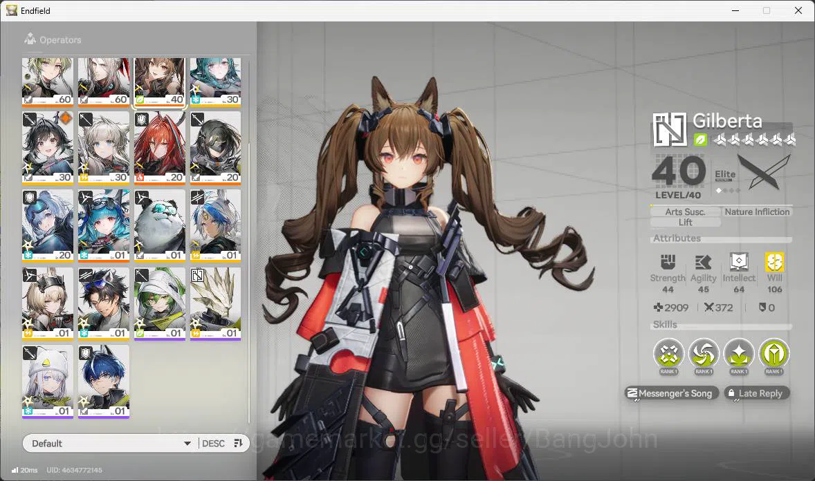 Arknights: Endfield Accounts ASIA |Lv 52|2 limit|Laevatain+sign,Gilberta,Lifeng image 12