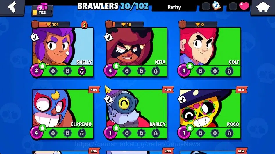 Brawl Stars Accounts 1123 Trophy|13,9K Bling| 20 Brawlers 1 Max Lvl [Ed image 6