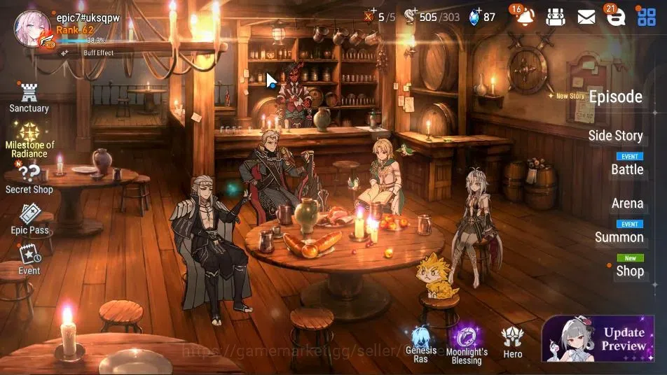 Epic Seven Accounts GLOBAL Unverif|9 ML (Salome,LOT Scales,WOTM Tnebri image 1