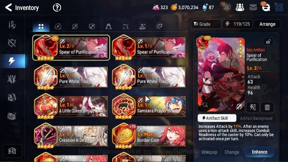 Epic Seven Accounts GLOBAL Unverif|9 ML (Salome,LOT Scales,WOTM Tnebri image 16