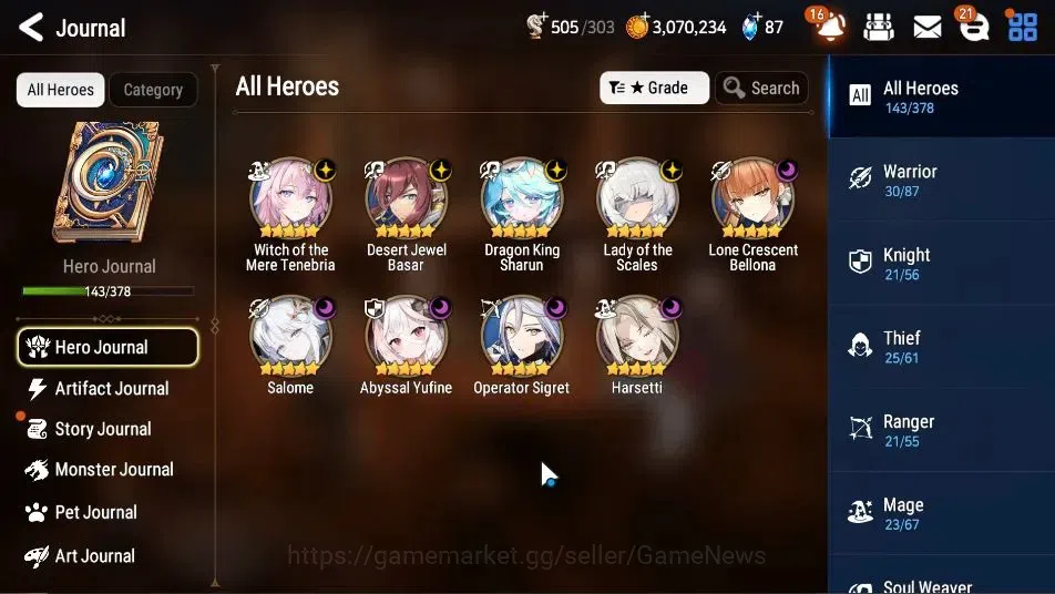 Epic Seven Accounts GLOBAL Unverif|9 ML (Salome,LOT Scales,WOTM Tnebri image 3