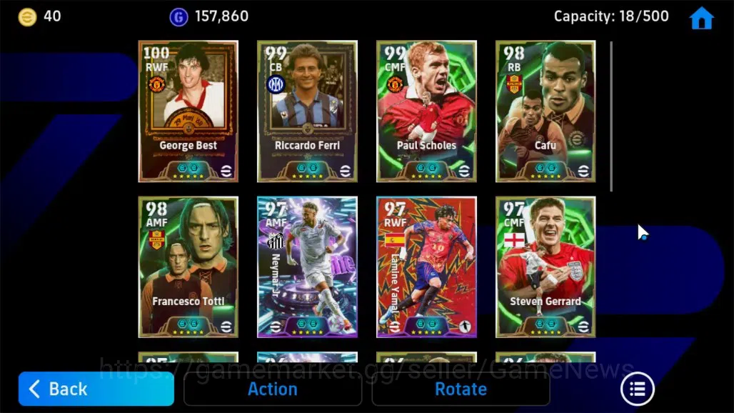 eFootball Accounts Android|Epic George Best, Legend Ricardo Ferri,Pau image 8