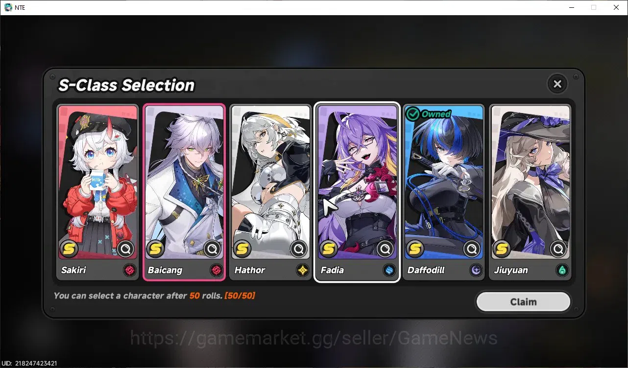 Neverness to Everness Accounts Global SEA|HL 3| 1 Limited [Shinku]Char Standart,Daffodill|2 Selector|Selector On 9