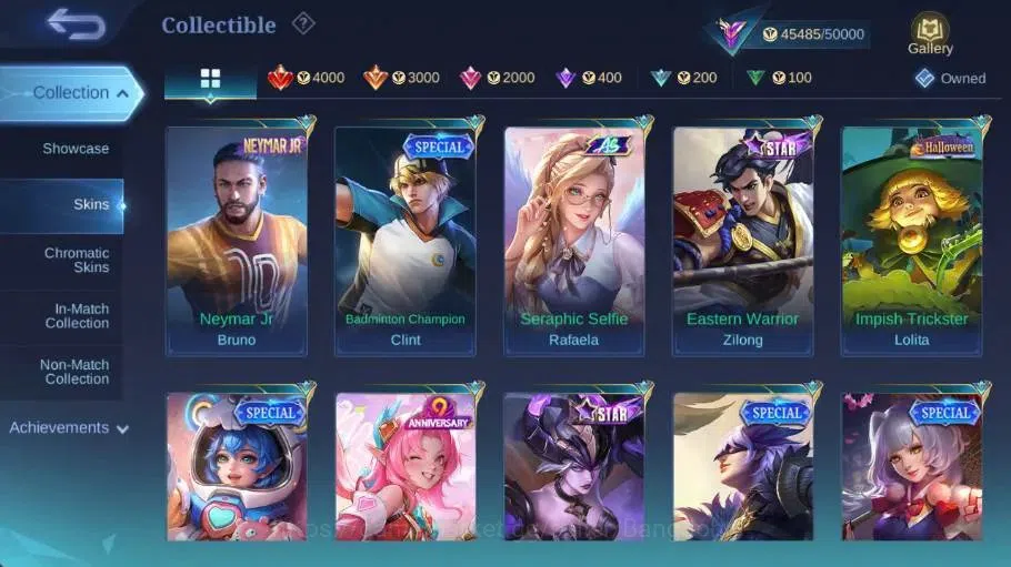Mobile Legends: Bang Bang Accounts Collector Global|Skin 230|Renowned|Sanrio Floryn,Collector Valir,PACE Fanny,Blazing 10