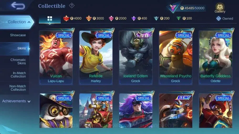 Mobile Legends: Bang Bang Accounts Collector Global|Skin 230|Renowned|Sanrio Floryn,Collector Valir,PACE Fanny,Blazing 13