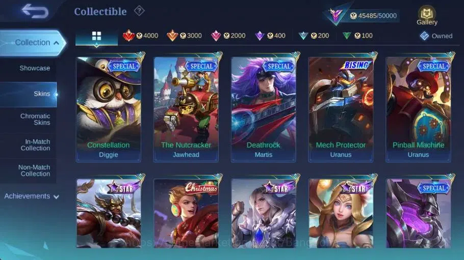 Mobile Legends: Bang Bang Accounts Collector Global|Skin 230|Renowned|Sanrio Floryn,Collector Valir,PACE Fanny,Blazing 14