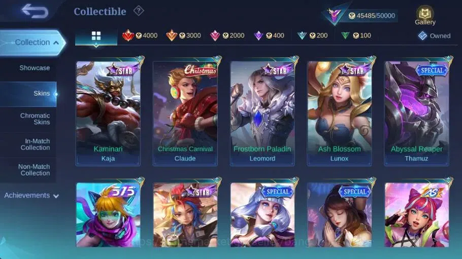 Mobile Legends: Bang Bang Accounts Collector Global|Skin 230|Renowned|Sanrio Floryn,Collector Valir,PACE Fanny,Blazing 15