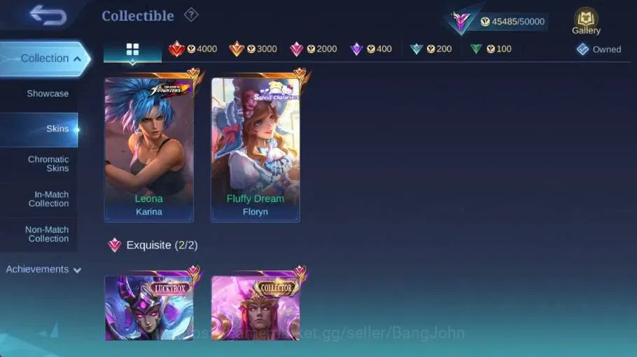 Mobile Legends: Bang Bang Accounts Collector Global|Skin 230|Renowned|Sanrio Floryn,Collector Valir,PACE Fanny,Blazing 5