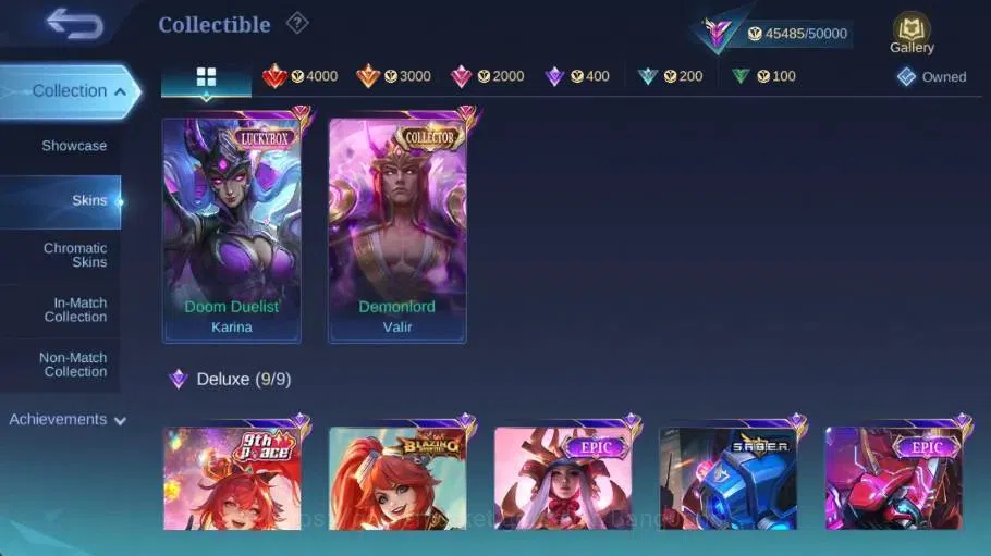 Mobile Legends: Bang Bang Accounts Collector Global|Skin 230|Renowned|Sanrio Floryn,Collector Valir,PACE Fanny,Blazing 6