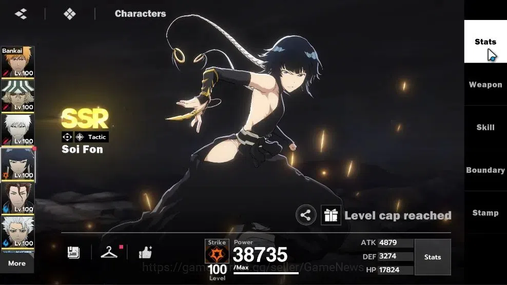 BLEACH: Soul Resonance Accounts NUVERSE SEA|Lv75|12 SSR|8 14
