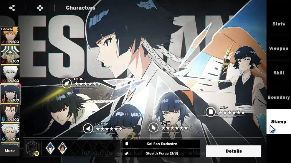 BLEACH: Soul Resonance Accounts NUVERSE SEA|Lv75|12 SSR|8 16