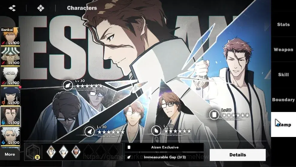 BLEACH: Soul Resonance Accounts NUVERSE SEA|Lv75|12 SSR|8 19