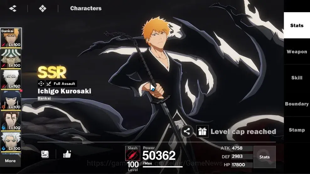 BLEACH: Soul Resonance Accounts NUVERSE SEA|Lv75|12 SSR|8 3
