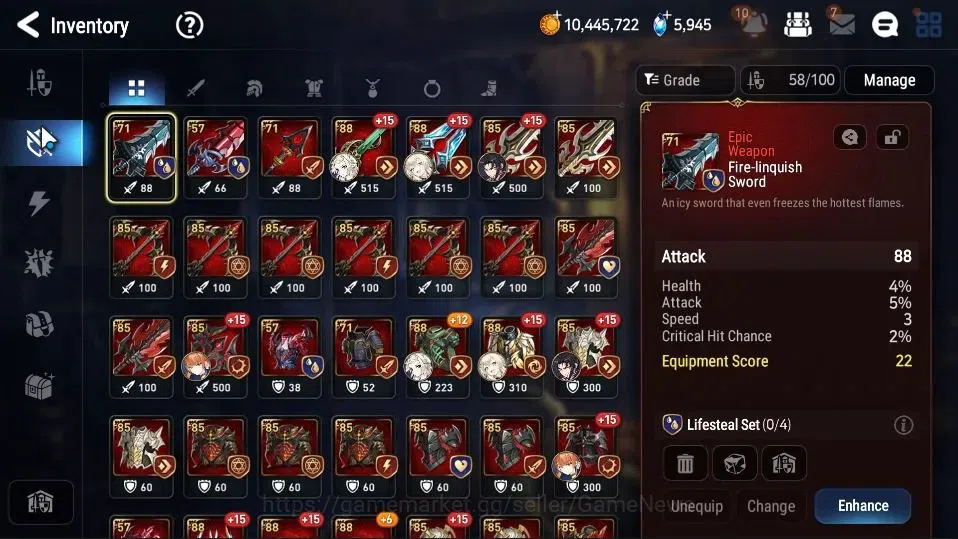 Epic Seven Accounts GLOBAL UnVerif|New Era|5 ML(Harsetti,LC Bellona,Ru image 18