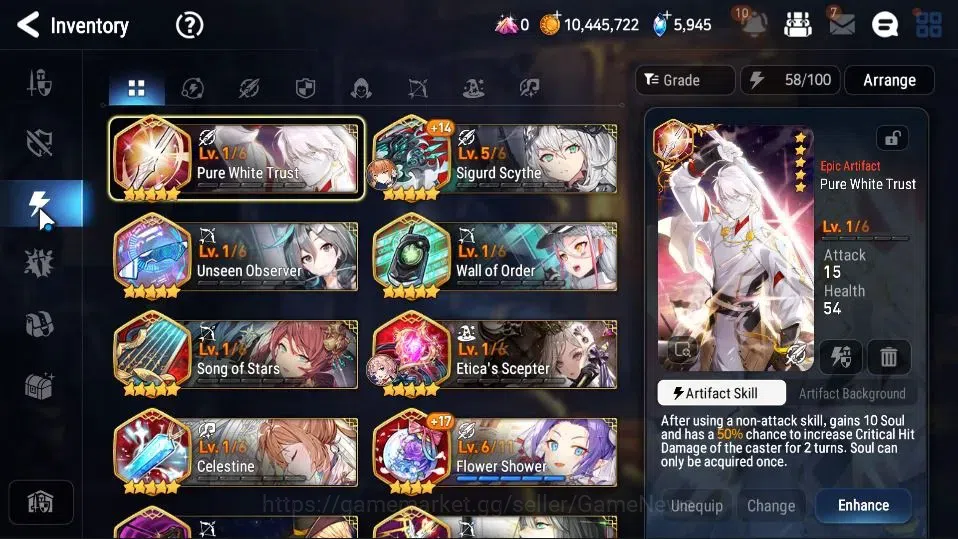Epic Seven Accounts GLOBAL UnVerif|New Era|5 ML(Harsetti,LC Bellona,Ru image 19