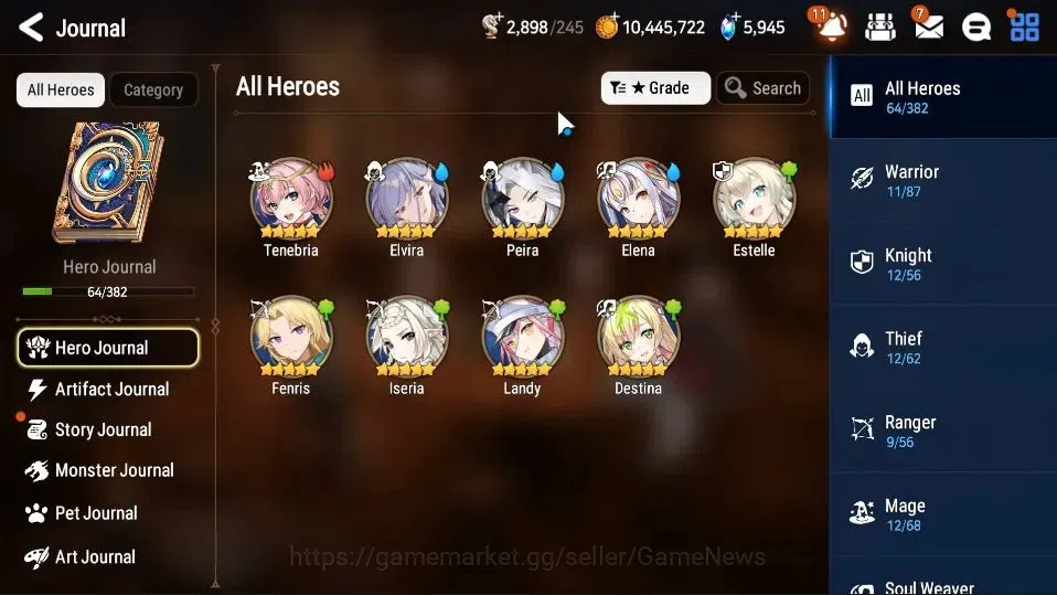 Epic Seven Accounts GLOBAL UnVerif|New Era|5 ML(Harsetti,LC Bellona,Ru image 7