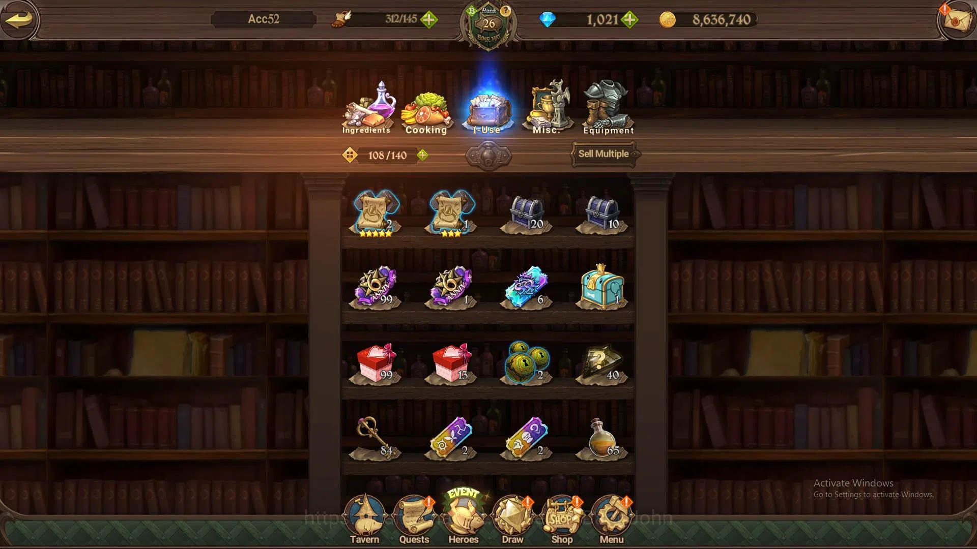 The Seven Deadly Sins: Grand Cross Accounts Others GLOBAL|1m CC|DM 1.021|UR Oppresor Demon King, Demon KIng 6