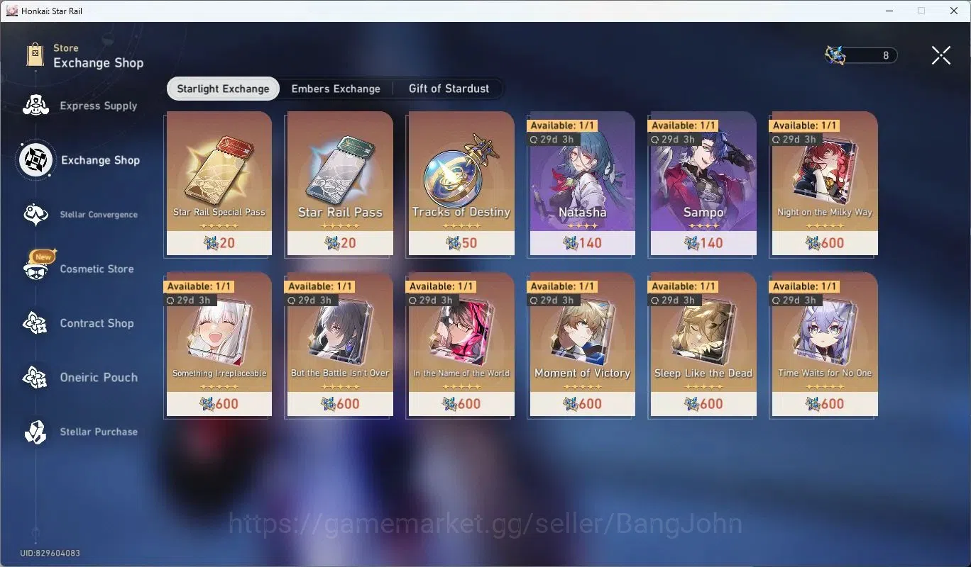 Honkai Star Rail Accounts Asia | TL64|Hysilens L80+Sign, Kafka L80+Sign, Cyr image 4