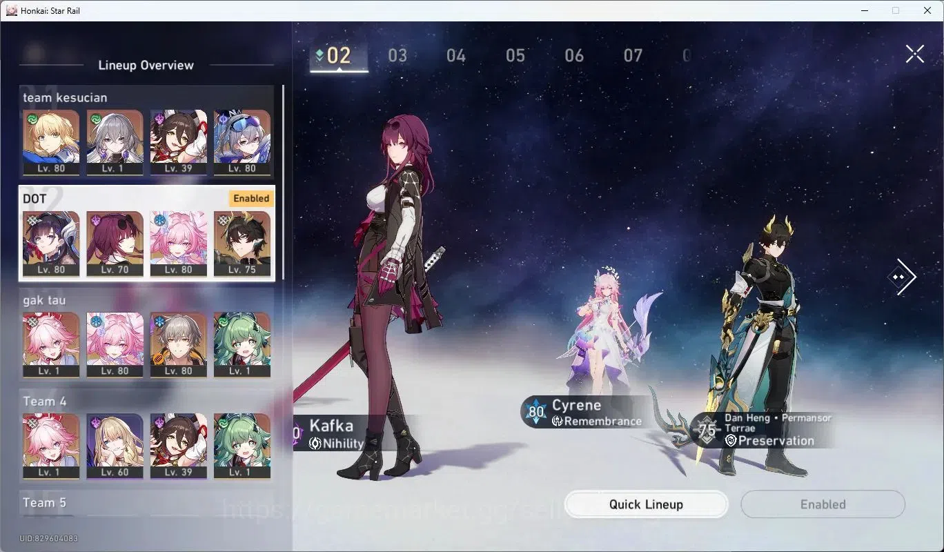 Honkai Star Rail Accounts Asia | TL64|Hysilens L80+Sign, Kafka L80+Sign, Cyr image 6