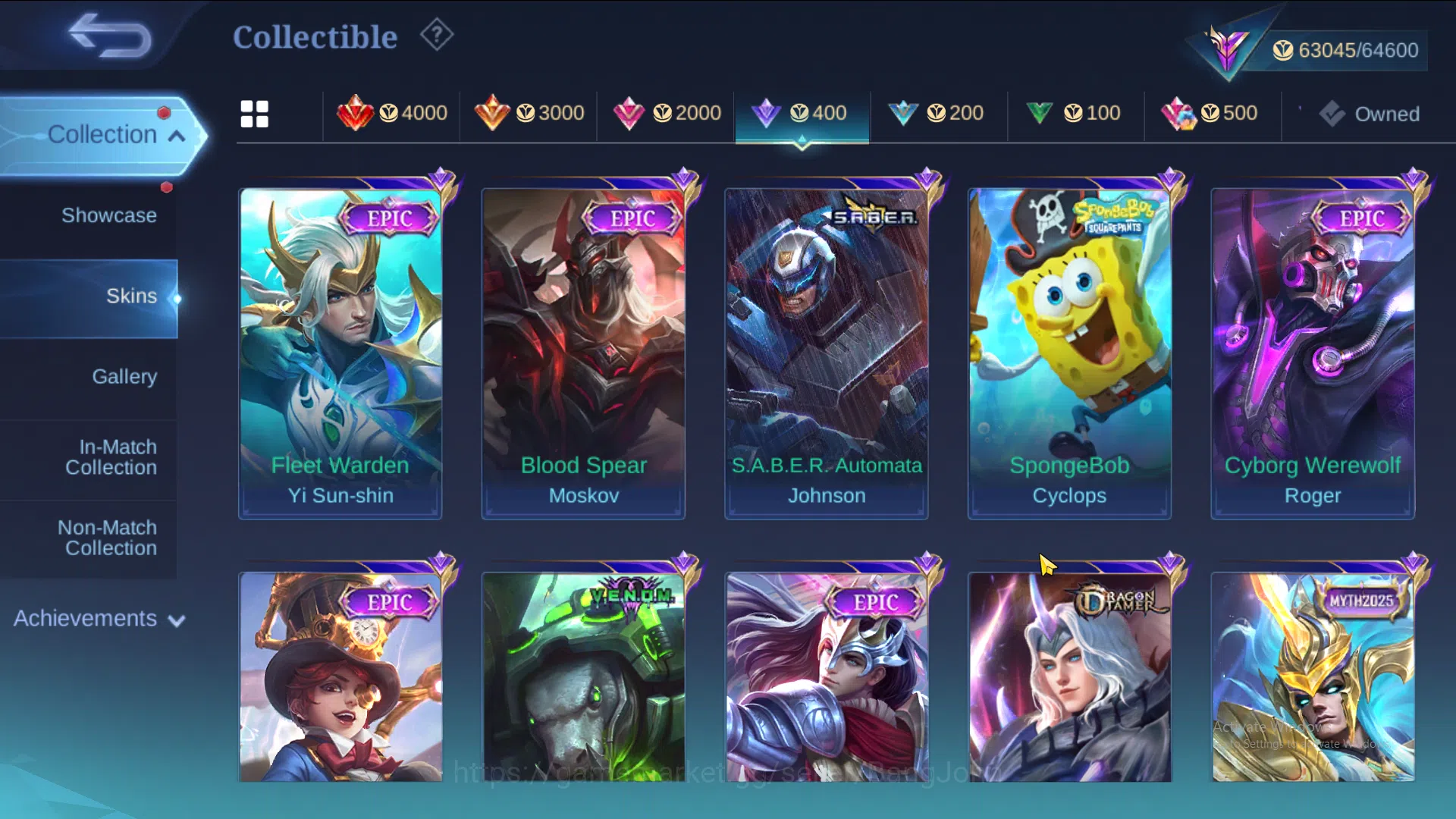 Mobile Legends: Bang Bang Accounts Hero 131 | Skin 290 | Zodiac Selena | Lightborn Fa image 10