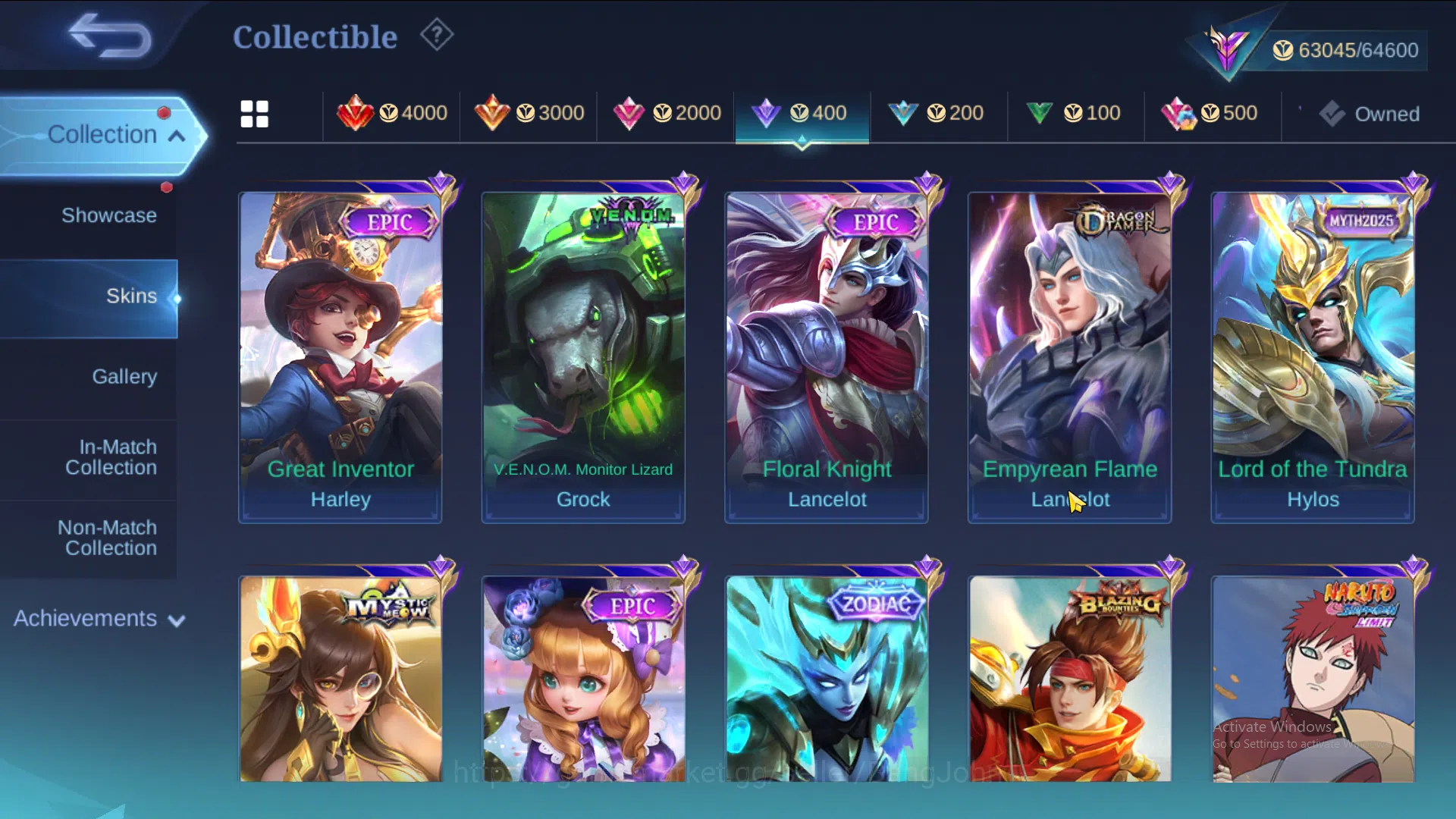 Mobile Legends: Bang Bang Accounts Hero 131 | Skin 290 | Zodiac Selena | Lightborn Fa image 11