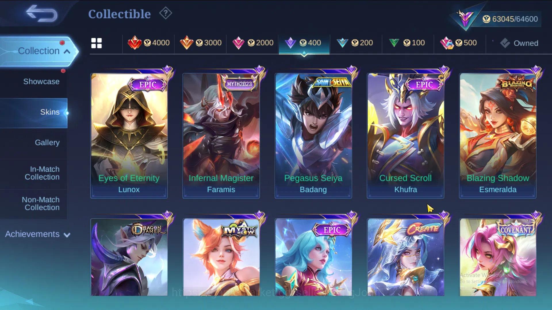 Mobile Legends: Bang Bang Accounts Hero 131 | Skin 290 | Zodiac Selena | Lightborn Fa image 13