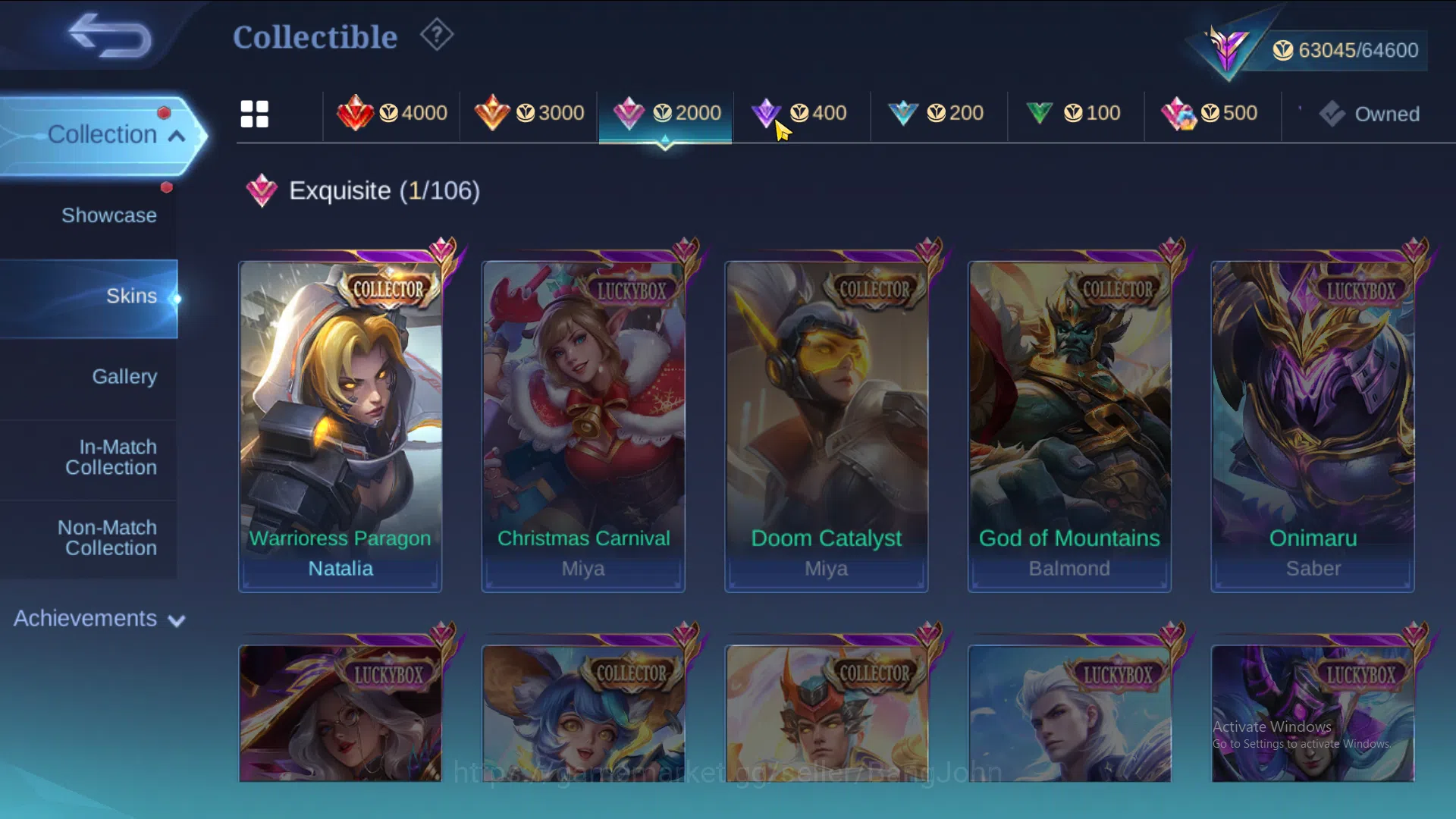 Mobile Legends: Bang Bang Accounts Hero 131 | Skin 290 | Zodiac Selena | Lightborn Fa image 6