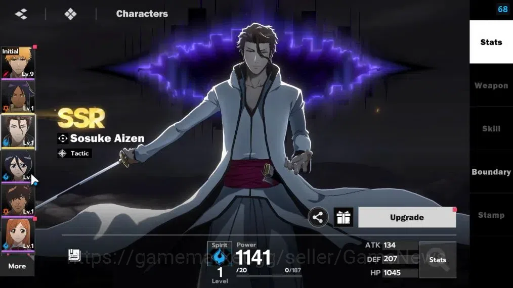 BLEACH: Soul Resonance Accounts NA Crunchyroll|Fresh Starter|LV 3|2 SSR [Sosuke Ai image 3