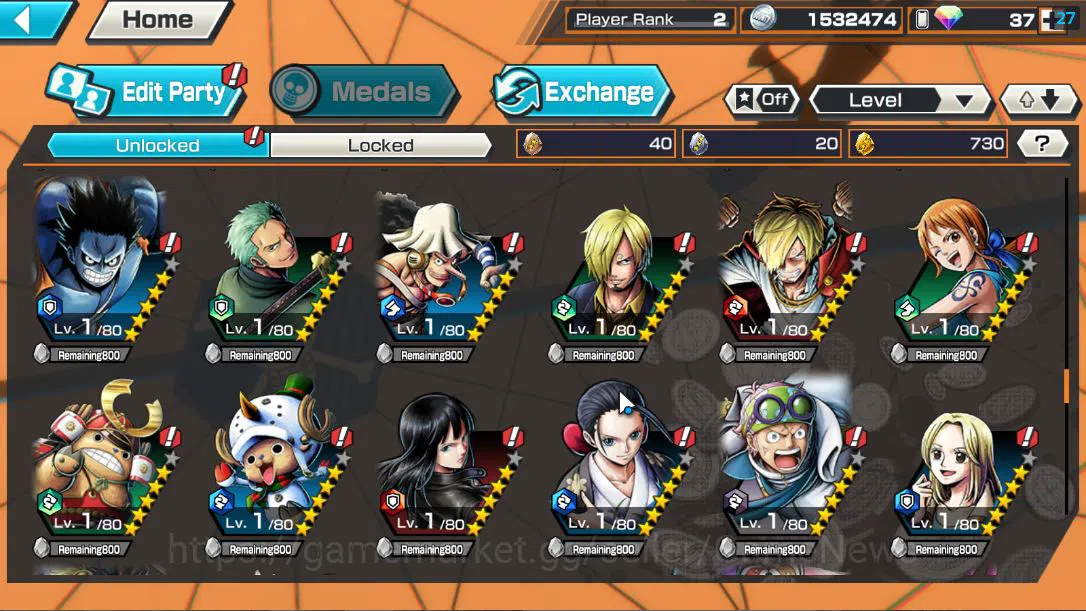 One Piece Bounty Rush Accounts Global|2EX|The Five Elders St.Ethanbaron V.Nusjuro image 10