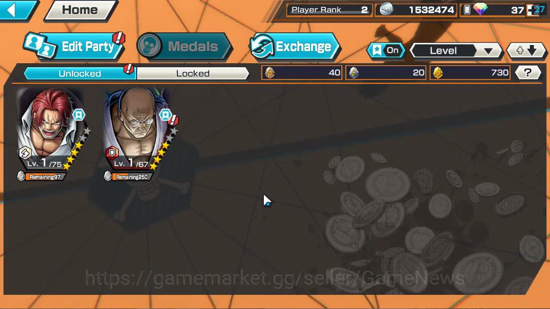 One Piece Bounty Rush Accounts Global|2EX|The Five Elders St.Ethanbaron V.Nusjuro image 3