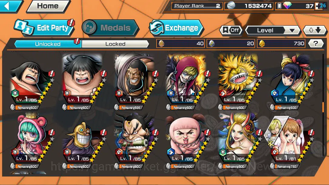 One Piece Bounty Rush Accounts Global|2EX|The Five Elders St.Ethanbaron V.Nusjuro image 9