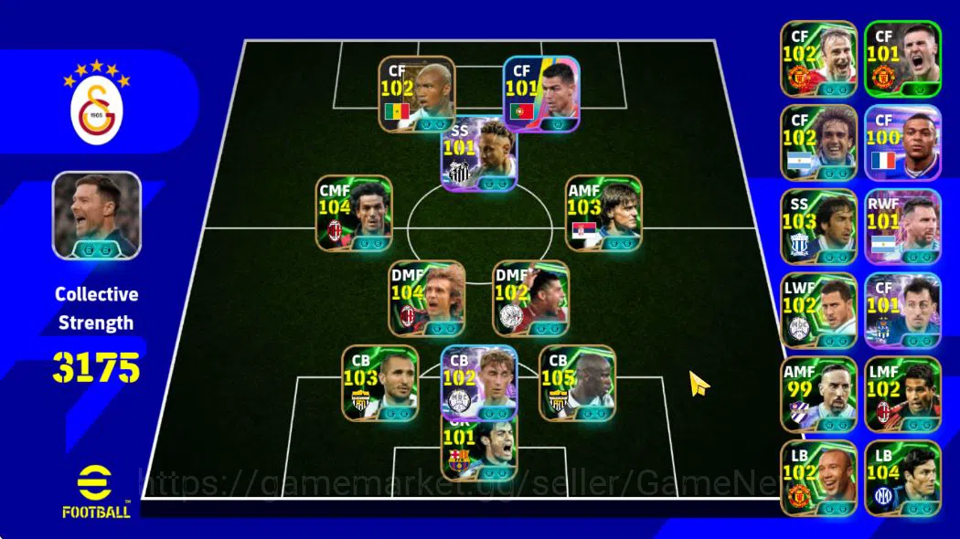 eFootball Accounts Mobile|Dirk Kuyt,BlitzCurler(Neymar Jr),PhenomFini image 1