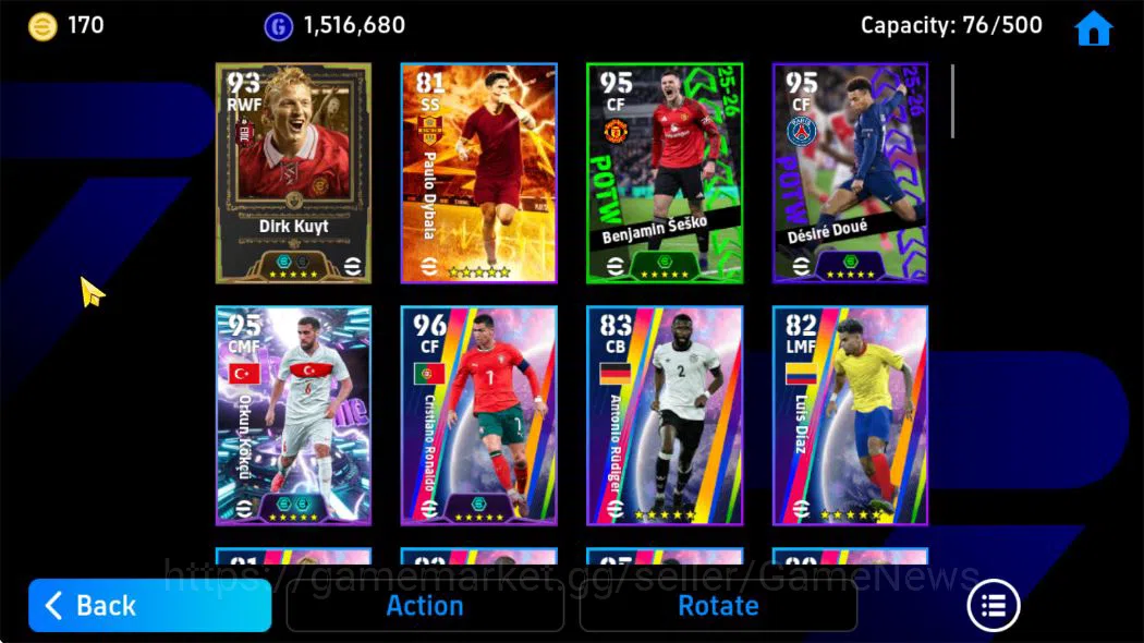 eFootball Accounts Mobile|Dirk Kuyt,BlitzCurler(Neymar Jr),PhenomFini image 12