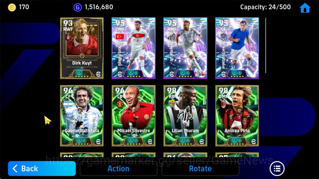 eFootball Accounts Mobile|Dirk Kuyt,BlitzCurler(Neymar Jr),PhenomFini image 4