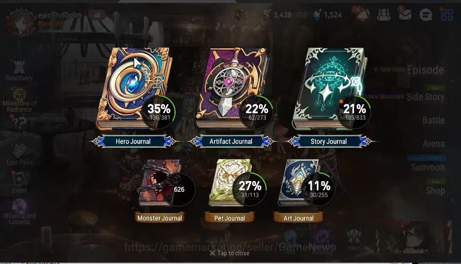 Epic Seven Accounts GLOBAL Unverif|NewEra|9 ML(NM LUna,BM Haste,Straze image 3
