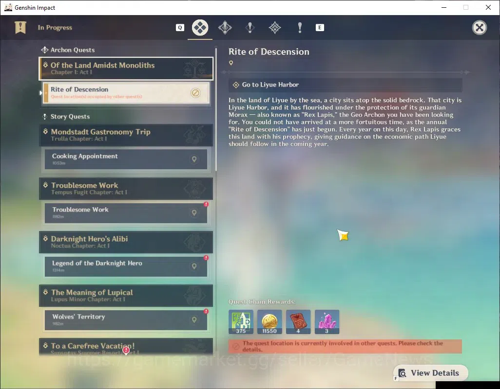Genshin Impact Accounts Reroll ASIA|AR 23|1 Limited + 1 (*5 Weapon)| Zibai |Low Explore Map & Main Quest|1201 Primo|BD 11