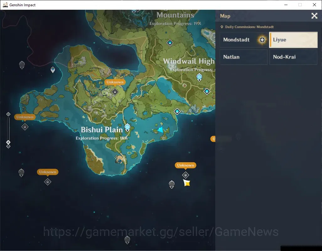 Genshin Impact Accounts Reroll ASIA|AR 23|1 Limited + 1 (*5 Weapon)| Zibai |Low Explore Map & Main Quest|1201 Primo|BD 12