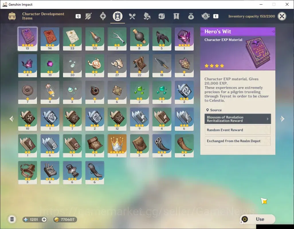 Genshin Impact Accounts Reroll ASIA|AR 23|1 Limited + 1 (*5 Weapon)| Zibai |Low Explore Map & Main Quest|1201 Primo|BD 5