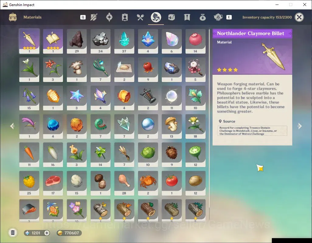 Genshin Impact Accounts Reroll ASIA|AR 23|1 Limited + 1 (*5 Weapon)| Zibai |Low Explore Map & Main Quest|1201 Primo|BD 6