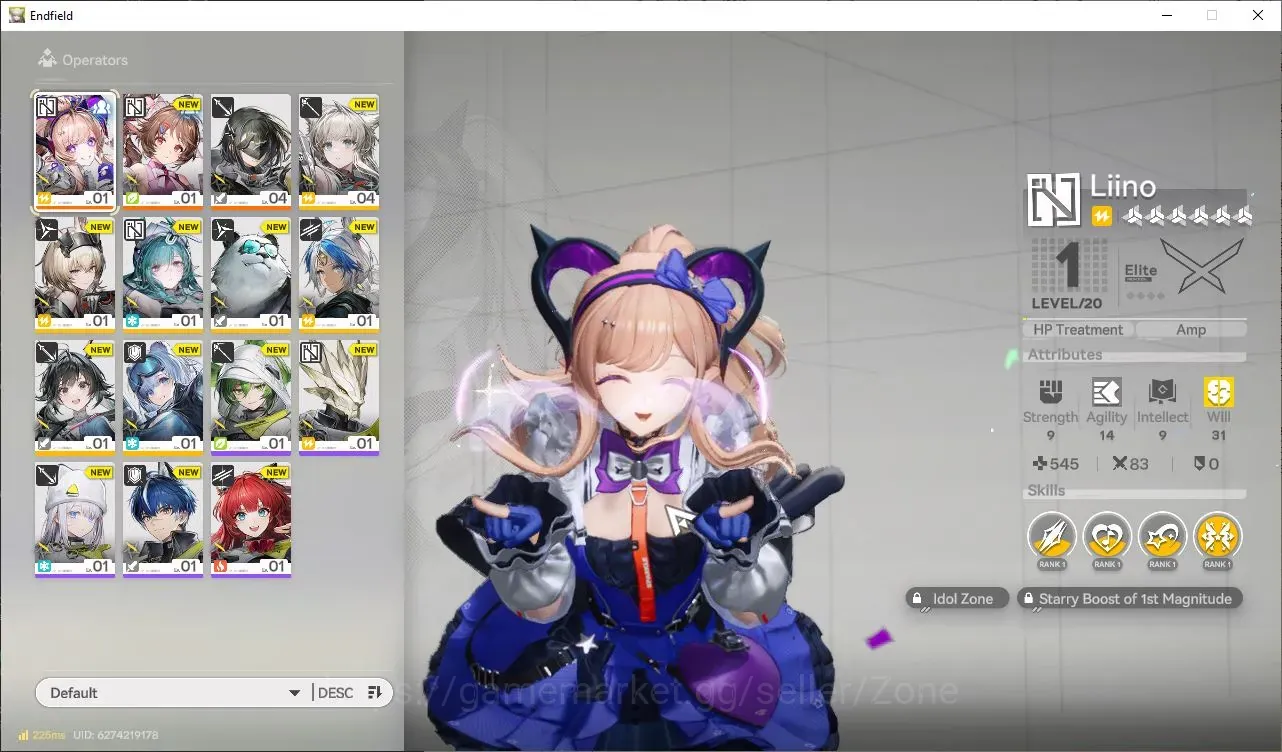 Arknights: Endfield Accounts NA/EU|Lv 2|Fresh Starter 1 Limited (Liino)+Ardelia+Sign|Newbie Banner ON|Many Recourse|Check 1
