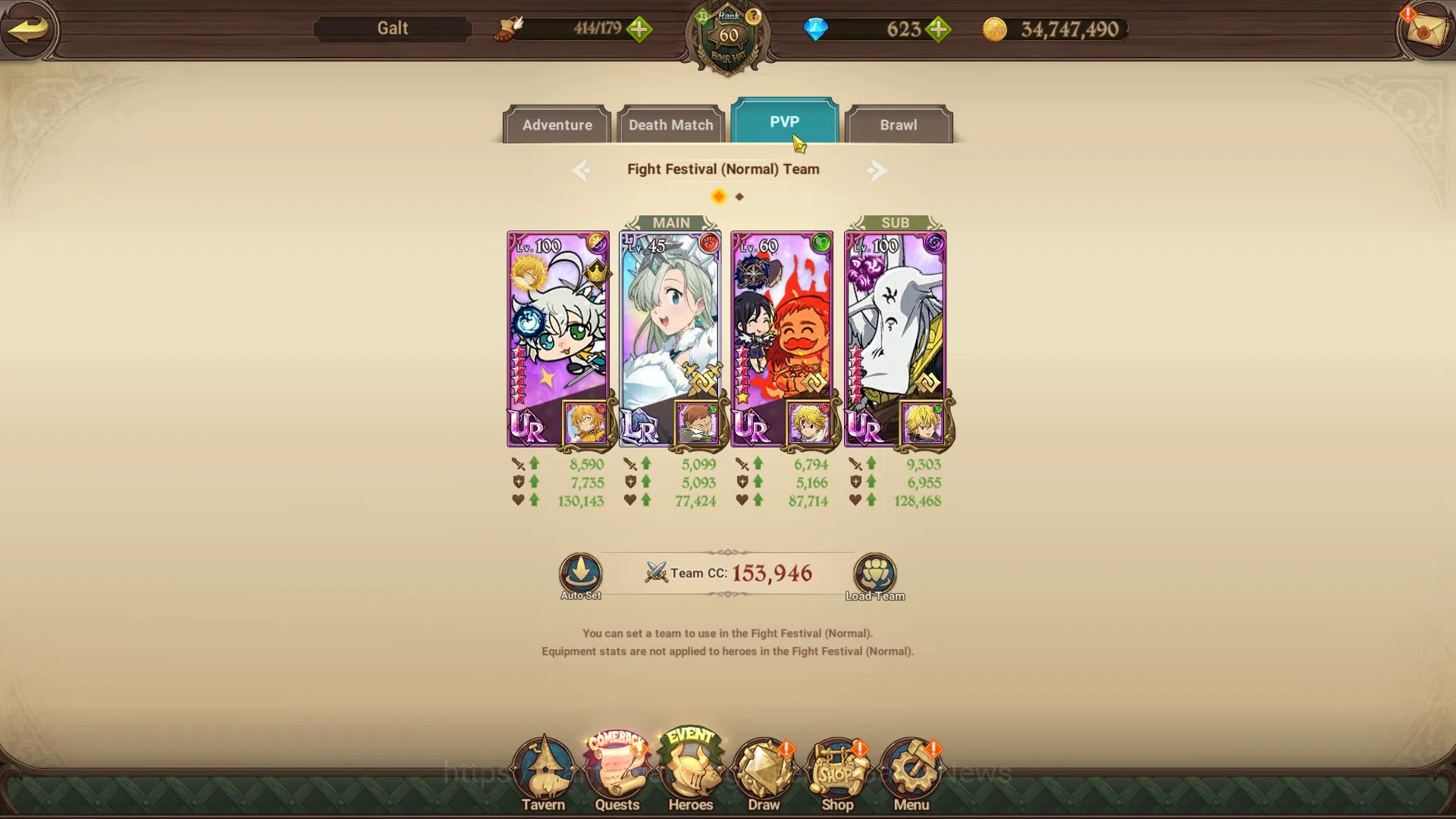 The Seven Deadly Sins: Grand Cross Accounts Midgame Global|2,7M CC|623 DM|2 LR+8 UR 10