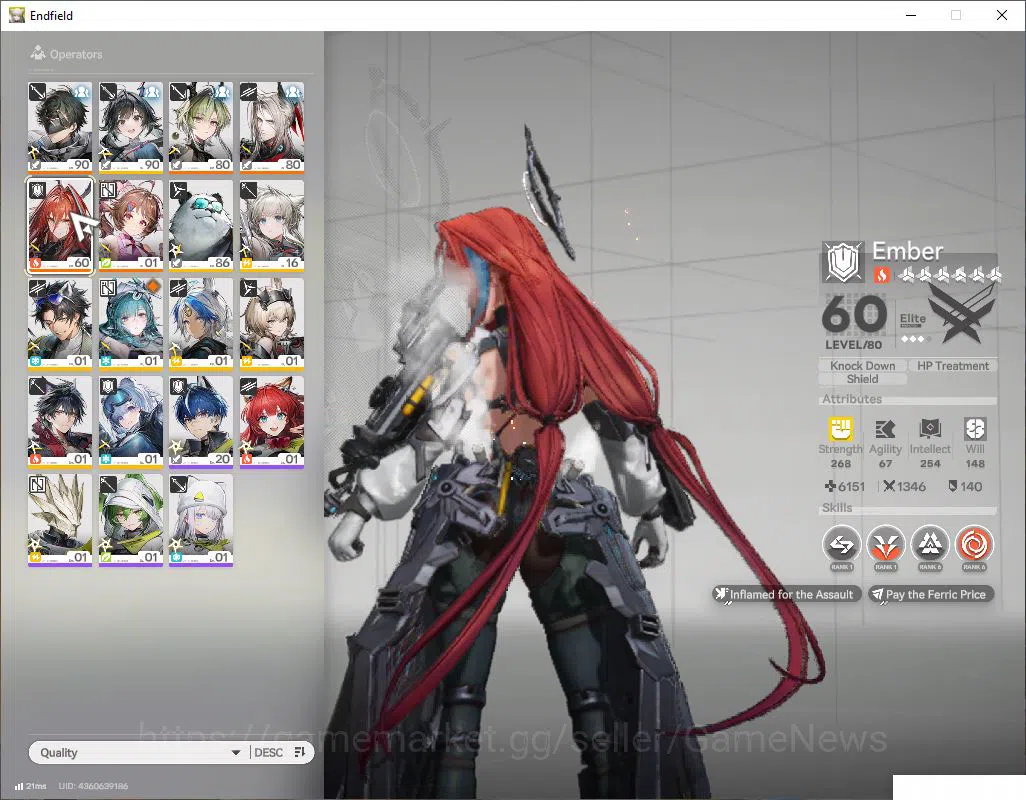 Arknights: Endfield Accounts ASIA|Lv54|SSR4(1Limit)+4(*6WP)|[Amber],Lifeng P1,P image 3
