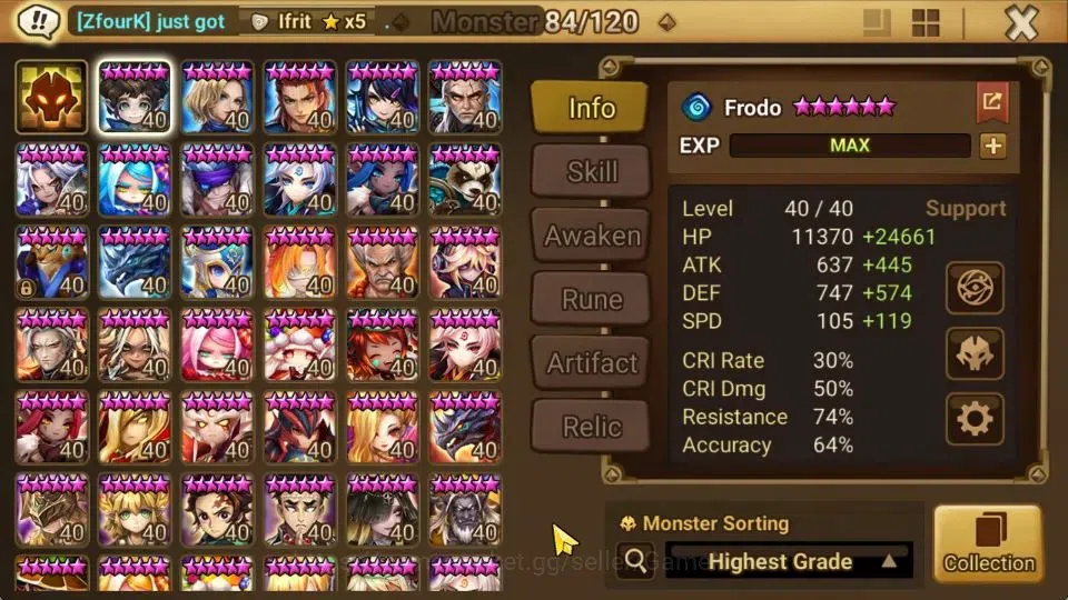 Summoners War: Sky Arena Accounts ASIA Lv100|3 LD[Maximilian,Jaara,Trinity]|63 Total image 10