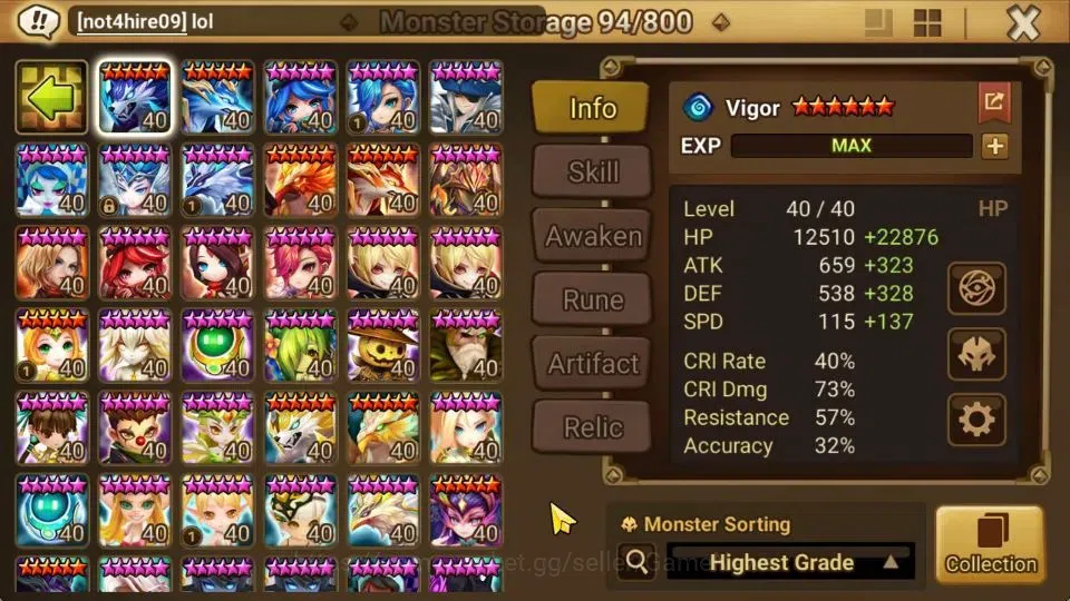 Summoners War: Sky Arena Accounts ASIA Lv100|3 LD[Maximilian,Jaara,Trinity]|63 Total image 13