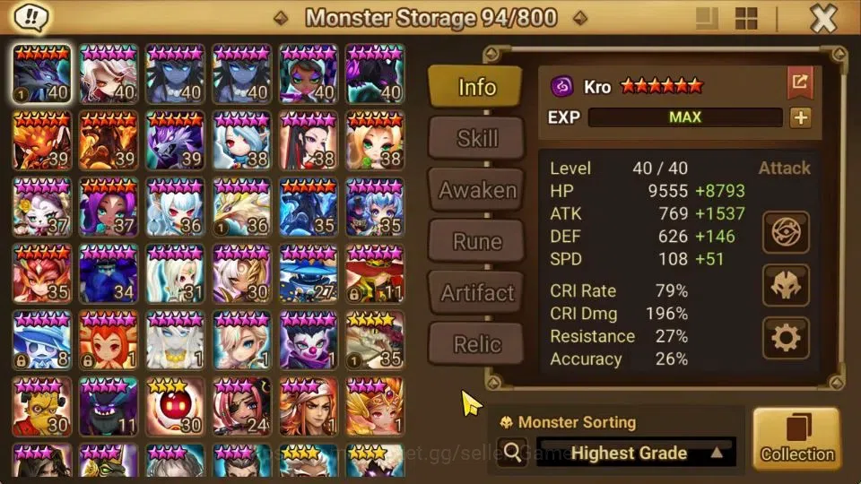 Summoners War: Sky Arena Accounts ASIA Lv100|3 LD[Maximilian,Jaara,Trinity]|63 Total image 14